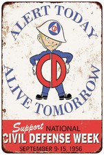 Listing image for 1956 civil defense week Vintage Look Reproduction metal sign 8 x 12