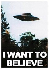 Listing image for X-FILES POSTER: I Want to Believe UFO Print