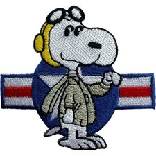 Listing image for Snoopy Air Force Pilot Patch Iron Sew On T Shirt Jacket Bag Embroidered Badge