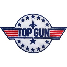 Listing image for Top Gun Patch Iron Sew On Embroidered Badge Fighter Pilot Embroidery Motif Decal