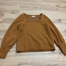Listing image for Madewell Ottoman Rib Square Neck Top Size Medium Brown Style MB170