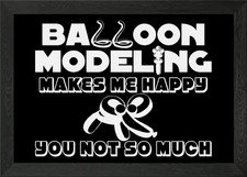 Listing image for Balloon Modelling Joke Framed Wall Art Poster Canvas Print Picture