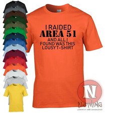 Listing image for I raided Area 51 funny t-shirt UFO conspiracy theory cult Roswell Alien teeshirt