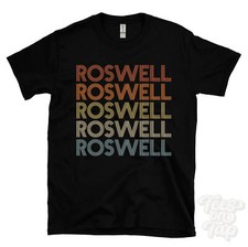 Listing image for ROSWELL REPEATED RETRO STYLE T-SHIRT mens & womens novelty cool name gift