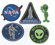 Listing image for Nasa,Space,Spaceman,Aliens,Roswell Character Novelty Patch - Iron-on / Sew-on