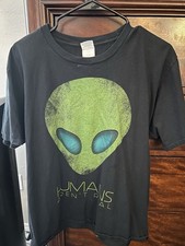 Listing image for Short Sleeve T-Shirt Roswell Aliens Arent Real Script Green
