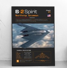 Listing image for B-2 Spirit Stealth Bomber Blueprint, Cold War Aviation Art