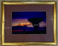 Listing image for Vintage Framed Photo Satellite Dishes Sunset New Mexico 1998 Wall Art 46x56cm
