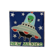 Listing image for New Mexico UFO Alien Flying Saucer Roswell Travel Souvenir Lapel Pin