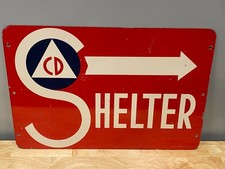 Listing image for CD Civil Defense Shelter Sign - Vintage Original!