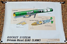 Listing image for Cold War 94mm Heat L1A1 (LAW) Rocket System 1989 Poster (Woolwich) 118cm x 85cm