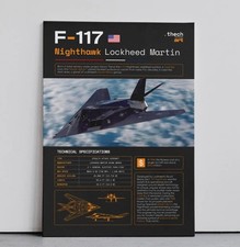 Listing image for F-117 Nighthawk Stealth Fighter Photo Print, Cold War Aviation Art